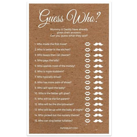 Buy Baby Shower Game - Guess Who Mommy or Daddy Online at Lowest Price ...