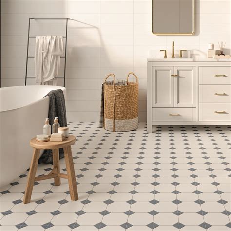 Canterbury Blue Octagon Tiles - Free Samples