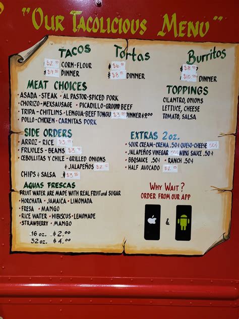 Taco Truck Menu Ideas at Grace Reinhold blog