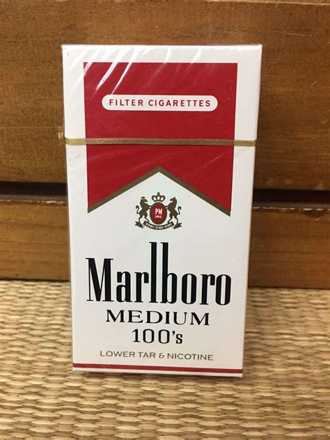 Marlboro Medium 100’s Filter Cigarette Hard Pack by Philip Morris Inc ...
