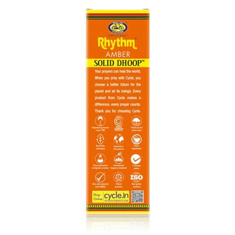 Rhythm Amber Solid Dhoop - Bambooless Incense – Cycle.in