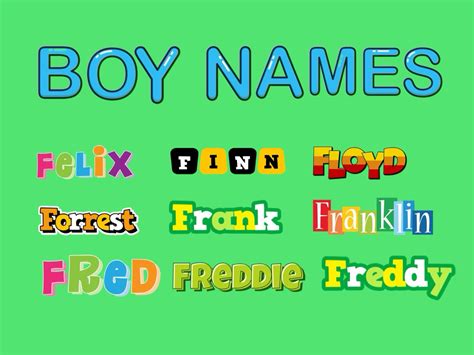 Boy Names : Letter “F” Names Free Activities online for kids in 1st grade by Carol Smith