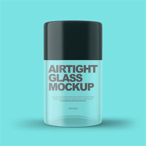 Airtight glass mockup premium template | Premium PSD