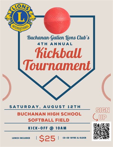 Buchanan-Galien Lions Clubs 4th Annual Kickball Tournament , Buchanan ...