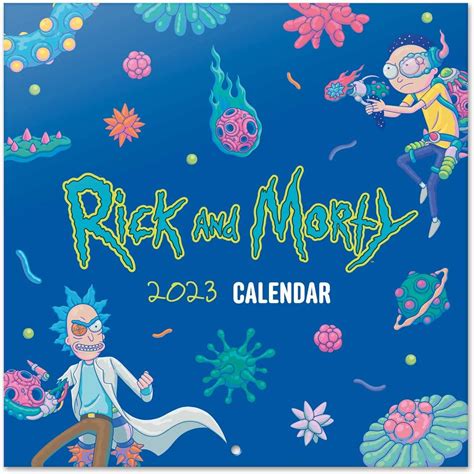 Rick And Morty Calendar 2023 - Month to a View Planner 30cm x 30cm ...