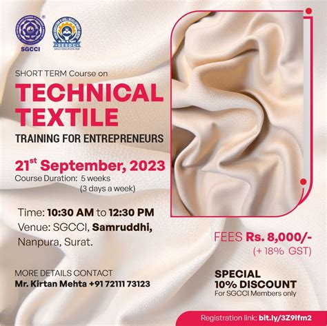 🛠️ SHORT TERM Course on TECHNICAL TEXTILE – Training for Entrepreneurs ...