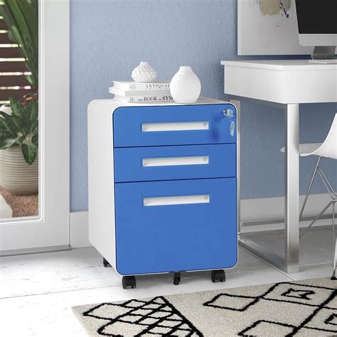 Buy INVIE 3 Drawer Mobile File Cabinet with Lock Under Desk Office ...