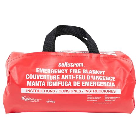Sellstrom S97452 Fiberglass, Emergency High Temperature Fire Blanket ...