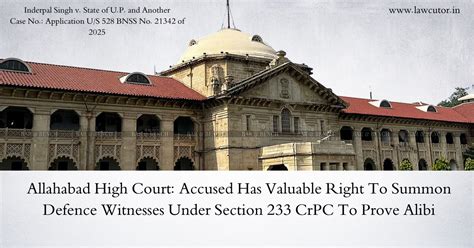 Allahabad High Court Sets Aside Trial Court Order Rejecting Accused’s ...