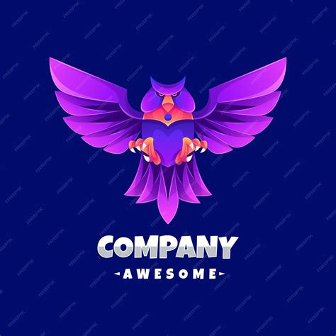 Owl coloring logo | Premium Vector