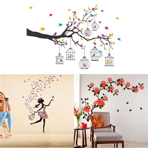 Decals Design PVC Flowers, Birds Wall Sticker Standard & Decals Design ...