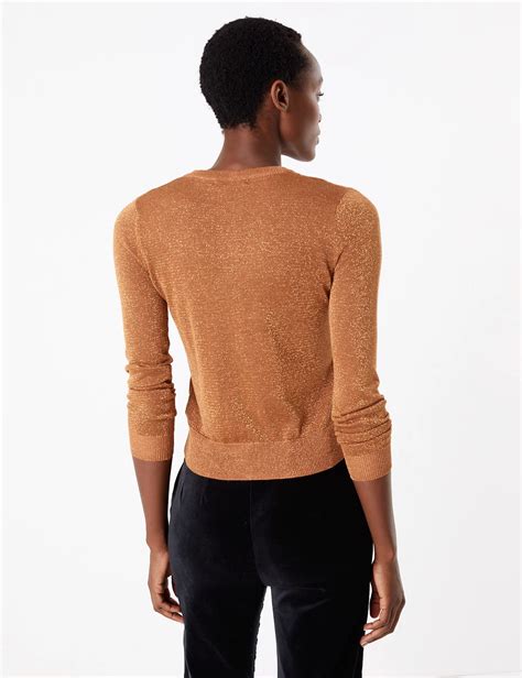 Glitter Round Neck Cardigan