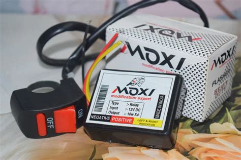 Moxi Hazard Flasher Box Type with Switch Universal Bike Hazard LED Fla ...