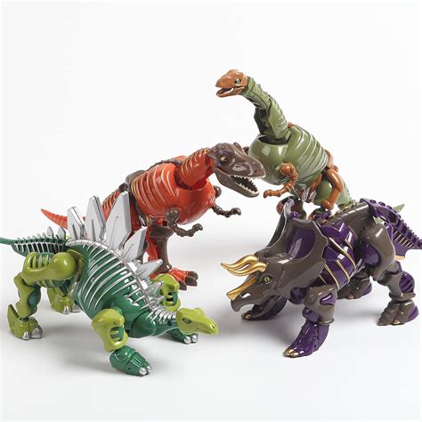 Buy 4PCS Dinosaur Robots Transformer Toys , TUNJILOOL 2 in 1 Dino Toy ...