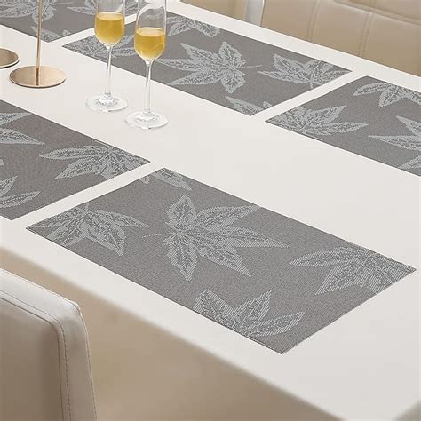 Buy HOKIPO PVC Washable Table Mats for Dining Table - 45x30 cm, Set of ...