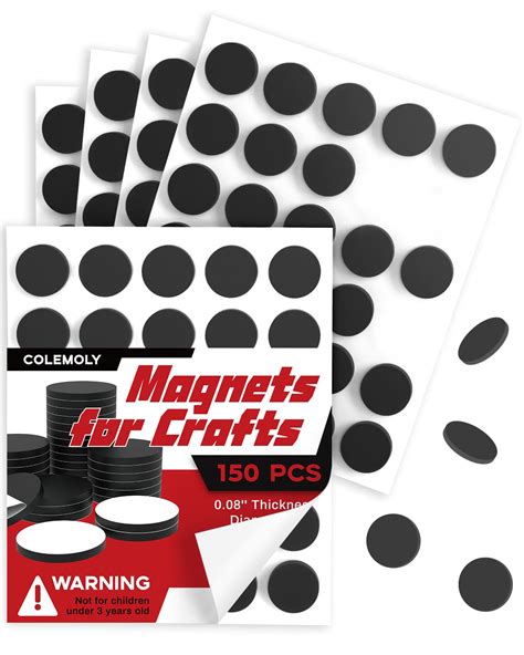 Amazon.com: Colemoly Magnet Dots Round Magnetic with Adhesive Backing ...