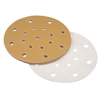 uxcell 6 Inch 17 Holes Hook and Loop Sanding Discs, 600-Grits Sandpaper ...