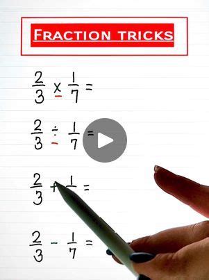 Fractions Math Tricks 的图像结果
