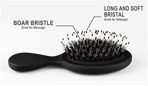 Buy 10 Pack Mini Boar Bristle Brush Individually Wrapped, Boar and ...