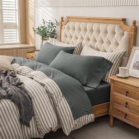 PURE ERA Jersey Knit Sheets Set 4pcs Ultra Soft 100% Cotton Bedding 20 ...