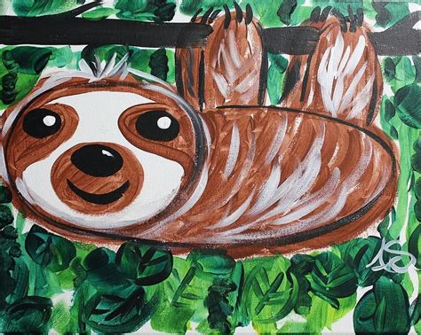 Creative Canvas for Kids - Sloth, 4810 Market Square Ln, Midlothian, VA ...