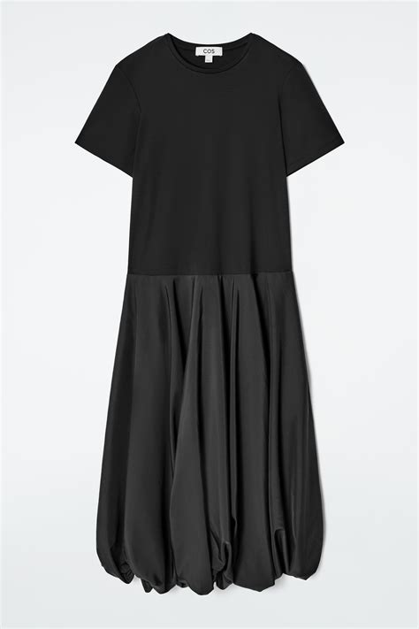 BALLOON-HEM T-SHIRT DRESS - BLACK - DAMES | H&M NL