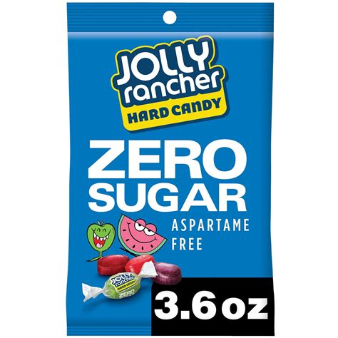Jolly Rancher Zero Sugar Assorted Fruit Flavored Hard Candy, Bag 3.6 oz ...