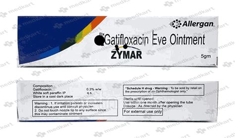 ZYMAR EYE OINTMENT 5 GM : View Price, Combination and Alternatives ...