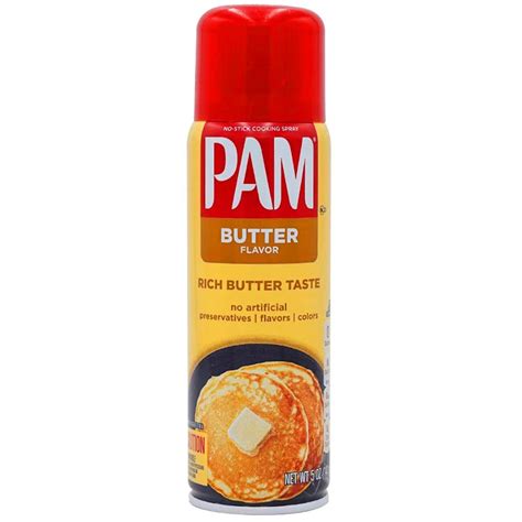 Pam Non Stick Cooking Butter Flavour Spray PET Bottle, 141 g : Amazon ...