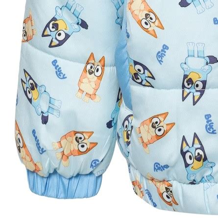 Buy Bluey Bingo Big Boys Fashion Zip Up Winter Coat Puffer Jacket Blue ...