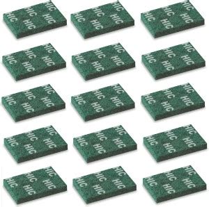 HIC Nylon Fibres Scrub pad with ALOX Shakti for Removing Oily deposits ...