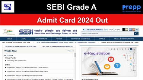 SEBI Grade A Admit Card 2024 Out; Download Assistant Manager Hall Ticket