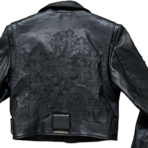 Vintage Chrome Hearts Leather Cemetery Black Jacket | Grailed