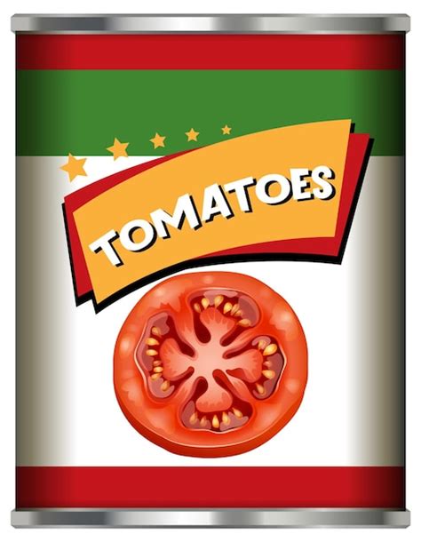 Tomatensoße-Vektor aus der Dose | Premium Vektor