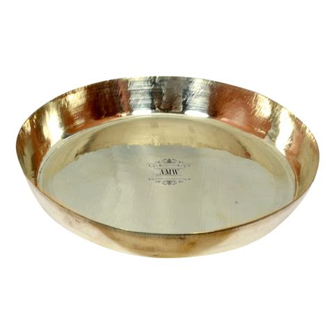 Buy anand metals Metal Bronze Round Shape Handmade Plate (Diameter : 12 ...