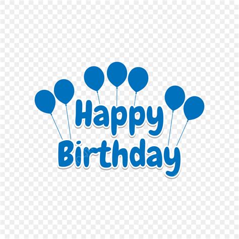 Gambar Tulisan Selamat Ulang Tahun Dengan Warna Biru PNG Efek Teks AI ...