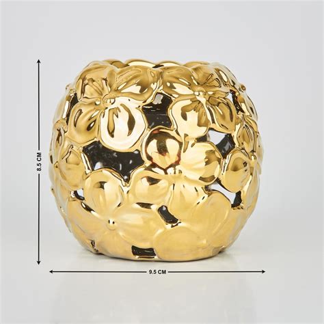 Buy Stellar Celestial Porcelain Floral T-Light Holder from Home Centre ...
