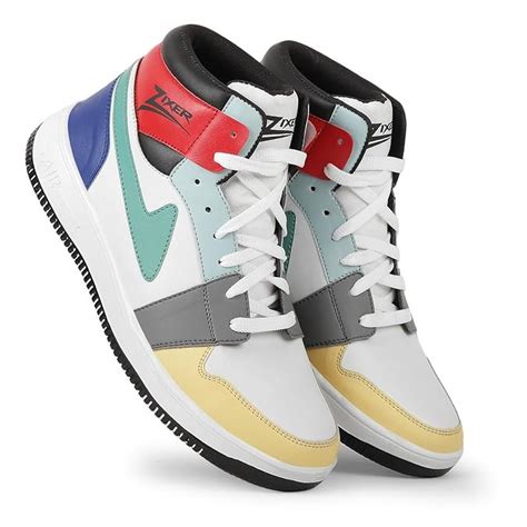 Buy High Ankle Sneakers Shoes Color Blocked Casual High Top Shoes for ...
