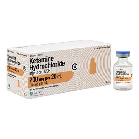 Ketamine HCL Injection, 10mg/mL, 20mL Vial | Bound Tree