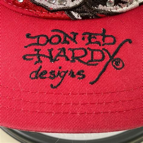 Don Ed Hardy Designs Red Black Skull Rhinestones Pira… - Gem