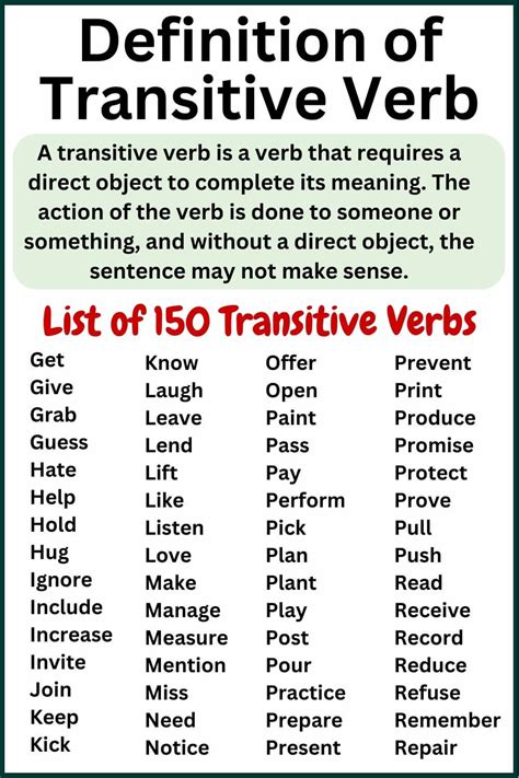 Examples of Transitive Verb 的图像结果
