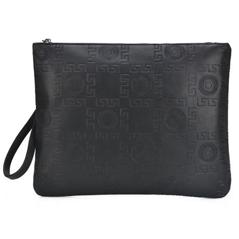 Felice Men Leather Envelope Clutch Handbag Business Organizer Wrist ...
