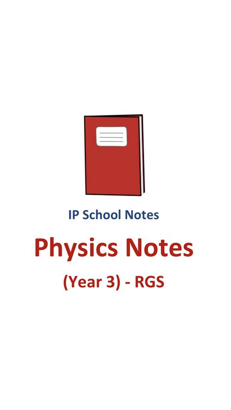 2016 RGS Year 3 IP (Sec 3 Integrated Programme) Physics Notes (soft ...