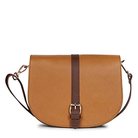 Favore Women Tan Leather Saddle Bags – viviblu