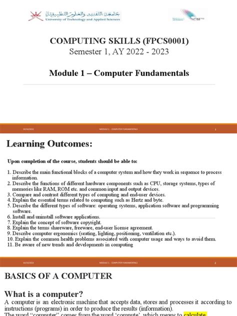 Image result for Computer Fundamentals and Programming Module