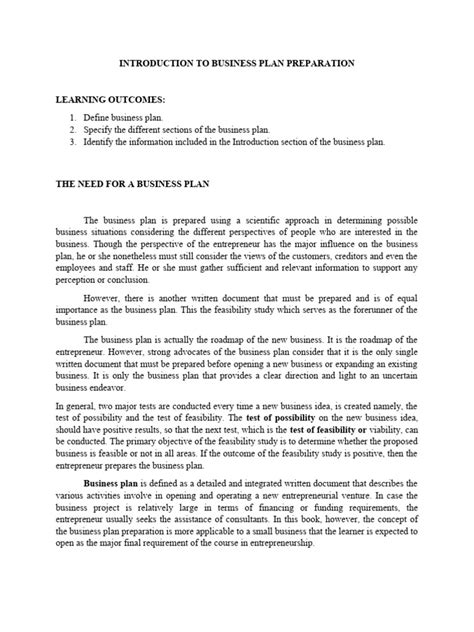 Image result for Business Plan Introduction Example