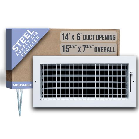 Snapklik.com : Fits 14x6 Duct Opening Steel Adjustable Air Supply ...