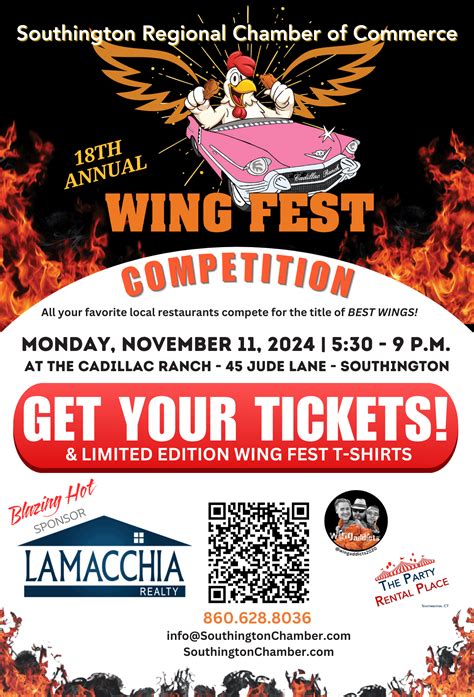 18th ANNUAL Southington Chamber WING FEST COMPETITION - Cadillac Ranch ...