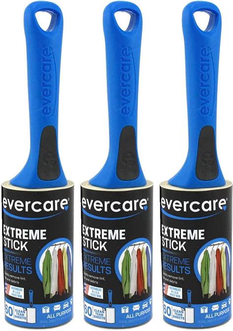 Evercare Extra Sticky Lint Pic-Up Roller 60 Sheet Each - 3 Pack ...