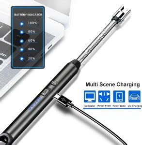 crockdile Rechargeable Plasma Lighter with Dual Safety Lock and ...